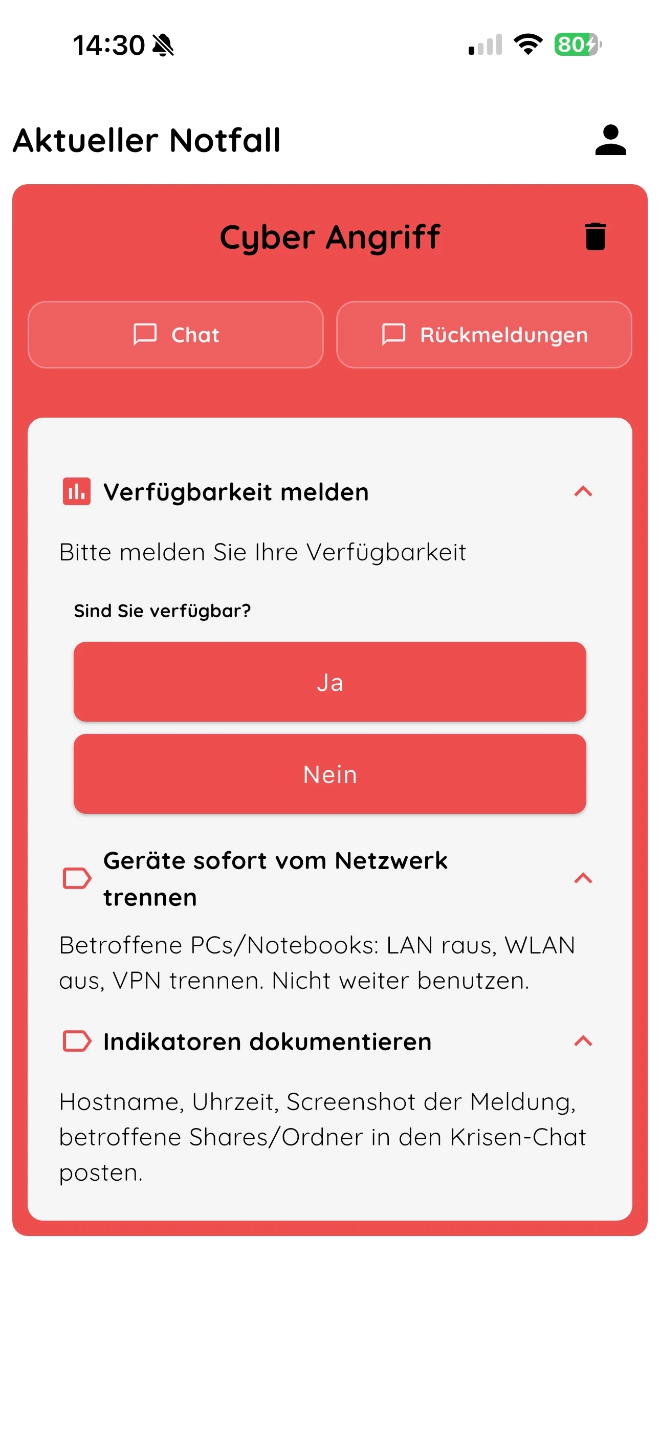 Kritische Alarme zuverlässig empfangen – auch im „Nicht stören"-Modus, sofern kritische Hinweise auf dem Gerät aktiviert sind