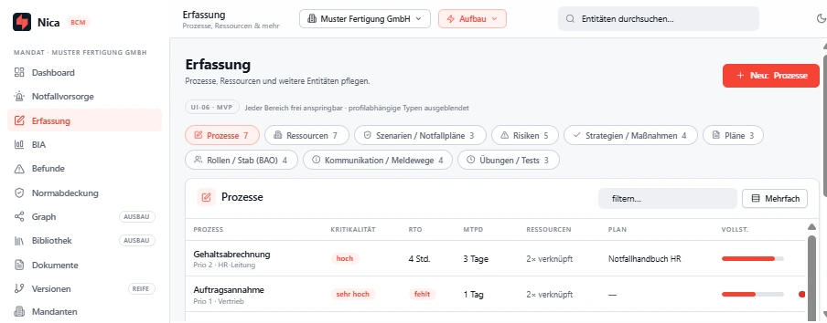Ihr Notfallplan-Generator – geführt und vorlagenbasiert